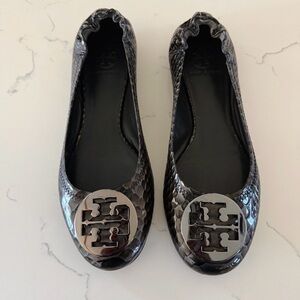 Tory Burch Python Printed Reva Ballet Flat